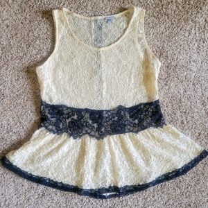 Charlotte Russe - L - Lace Tank
